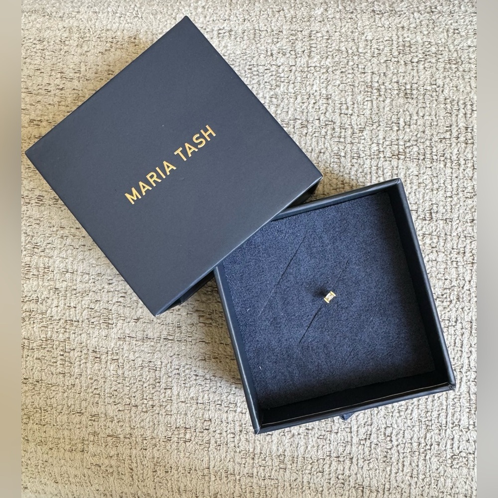 MARIA TASH - Diamond Baguette Threaded Stud Earring Retail $425